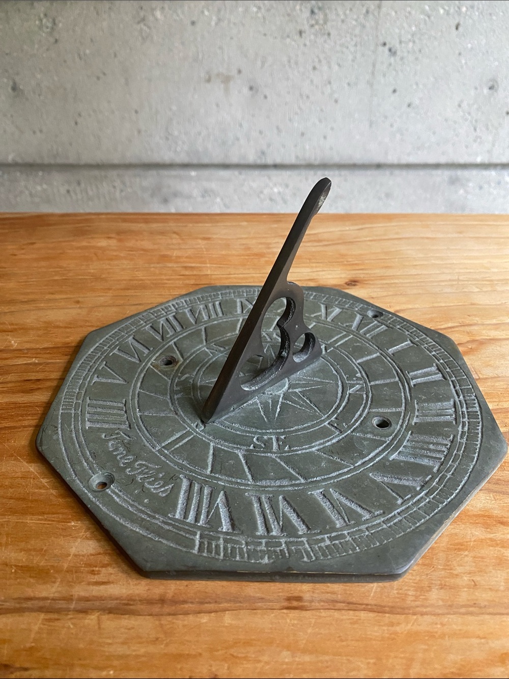 Wrought iron sun dial